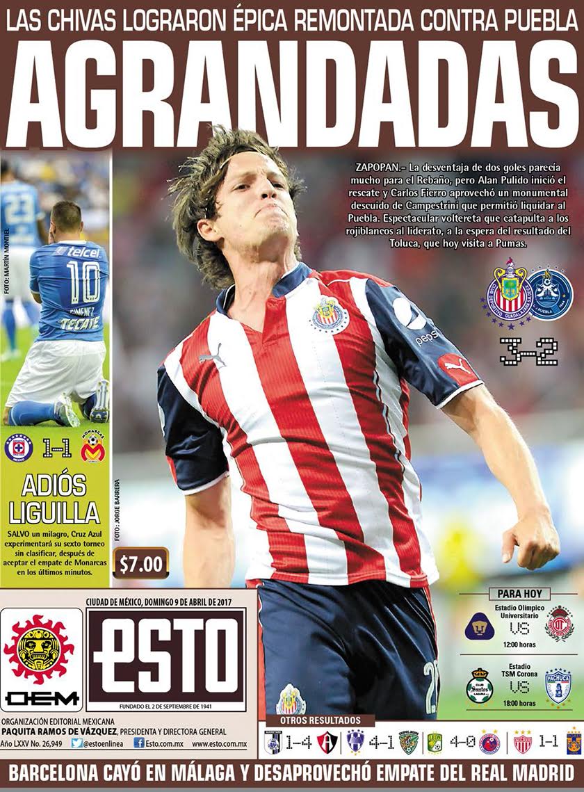 ChivasFotos's tweet photo. Portada ESTO https://t.co/jE5kOr5kFH
