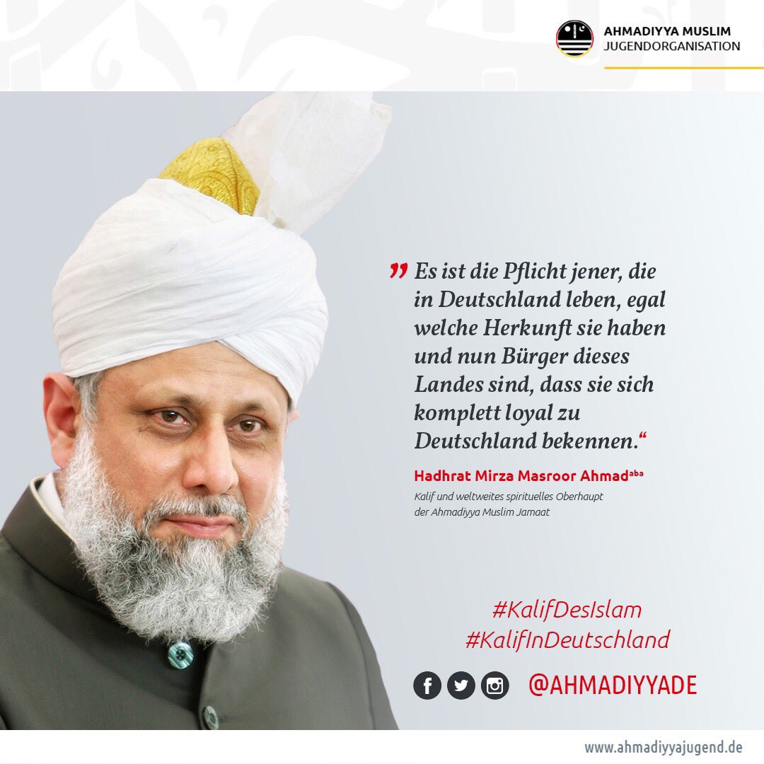 Der #KalifDesIslam ist weltweit für Völkerverständigung, Frieden und interreligiöse Harmonie bemüht ist. #KalifInDeutschland