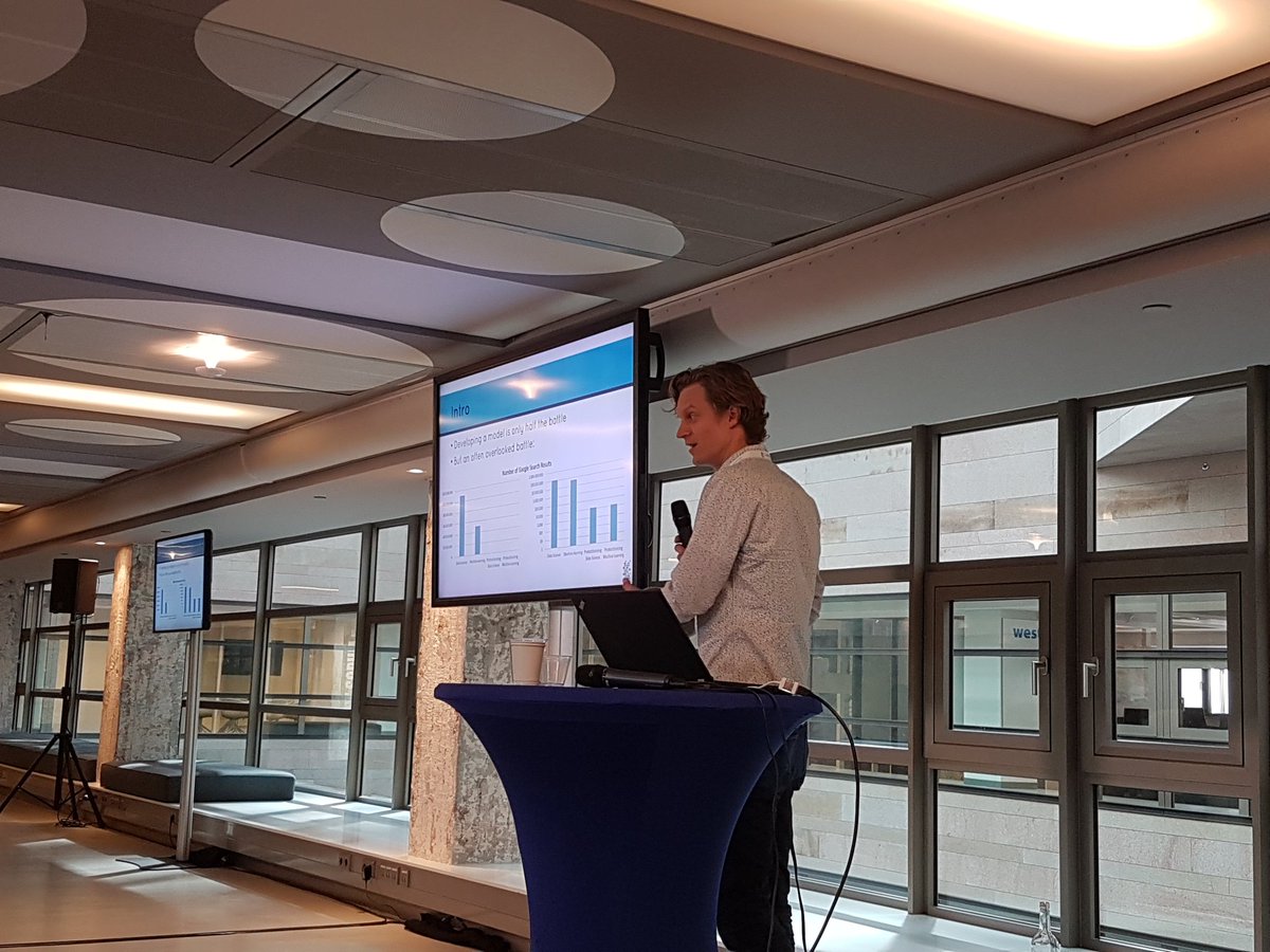 pydataamsterdam's tweet photo. Niels Zeilemaker #godatadriven talking over the overlooked battle of productionalizing a model https://t.co/PQjS2VVHIZ