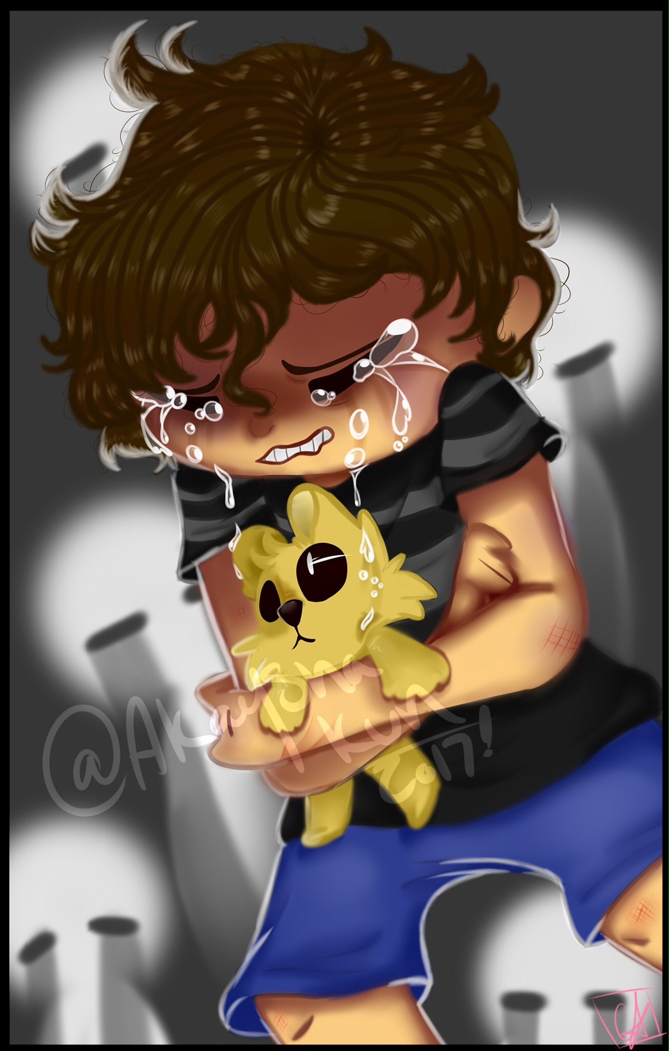 Five Nights at Freddy's 4 Anime Fan art, Children Sad, png