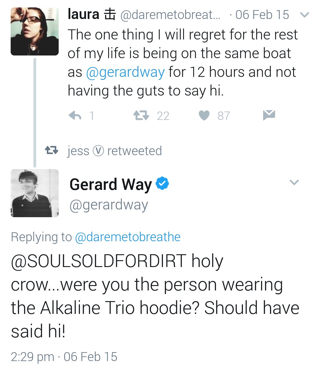 Happy birthday Gerard Way, still the # 1 source of regret   