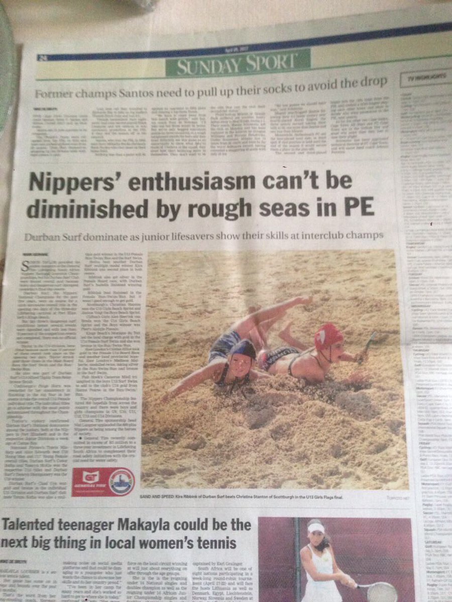 LifesavingSA's tweet photo. Great nippers write up in the @WeekendArgus for @generaltire_sa LSA nipper champs #gtlsachamps https://t.co/jx86A4Skpp