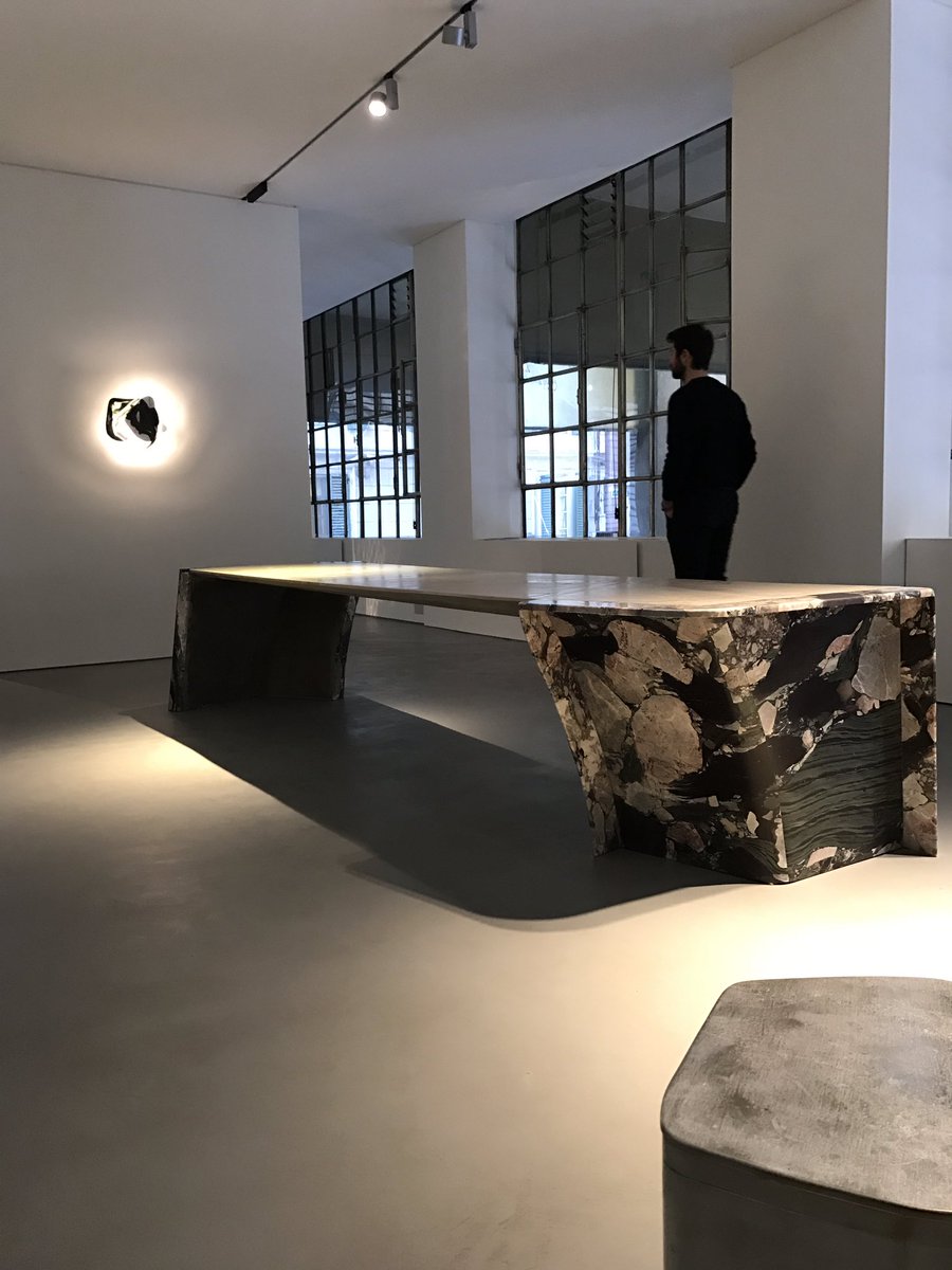 Marble &amp; reconstituted fibreglass crafted into a stunning angulated table. Decotiis Material mastery #eyeeye #lessbutbest #design #interiors