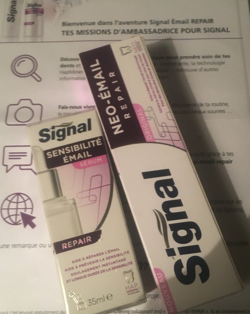 carmousssa's tweet photo. #projet chez @trndfrance #signalemailrepair.un nouveau duo expert soulage la sensibilité dentaire #dentifrice #Signal #hygiene #bucodentaire https://t.co/DhiVKgiZF9