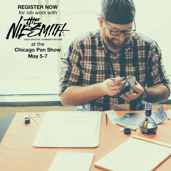 chicagopenshow's tweet photo. Reservations for nib work with @TheNibSmith at @chicagopenshow now open on his website. #chicagopenshow2017 https://t.co/p7m8fugO6p
