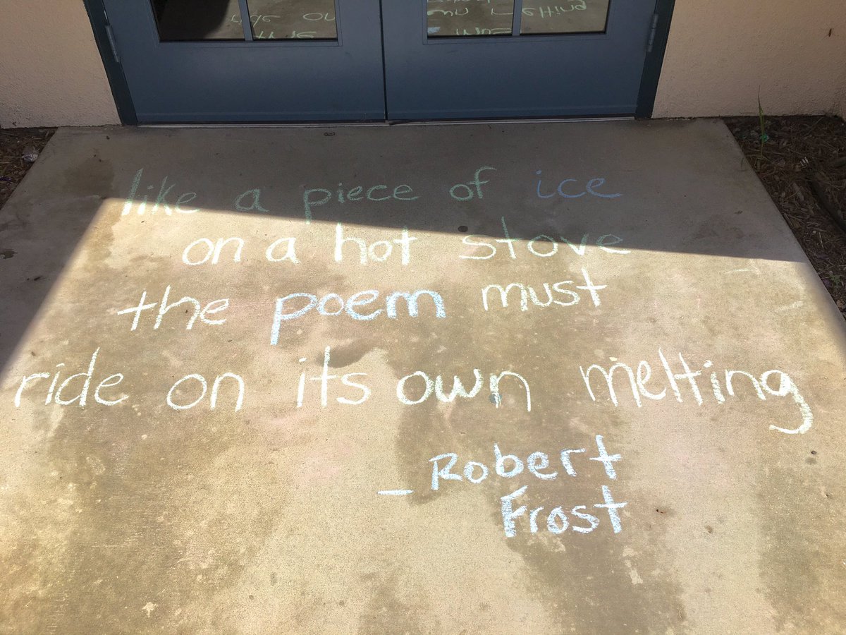 LibraryatSMS's tweet image. #apoemaday keeps the doctor away 📝
#sidewalkpoetry 
#poetrymonth