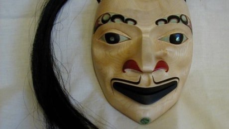 CBCNorth's tweet photo. Carved mask stolen from Yukon government building https://t.co/ssWR91vhHz https://t.co/2leXmJsoKk