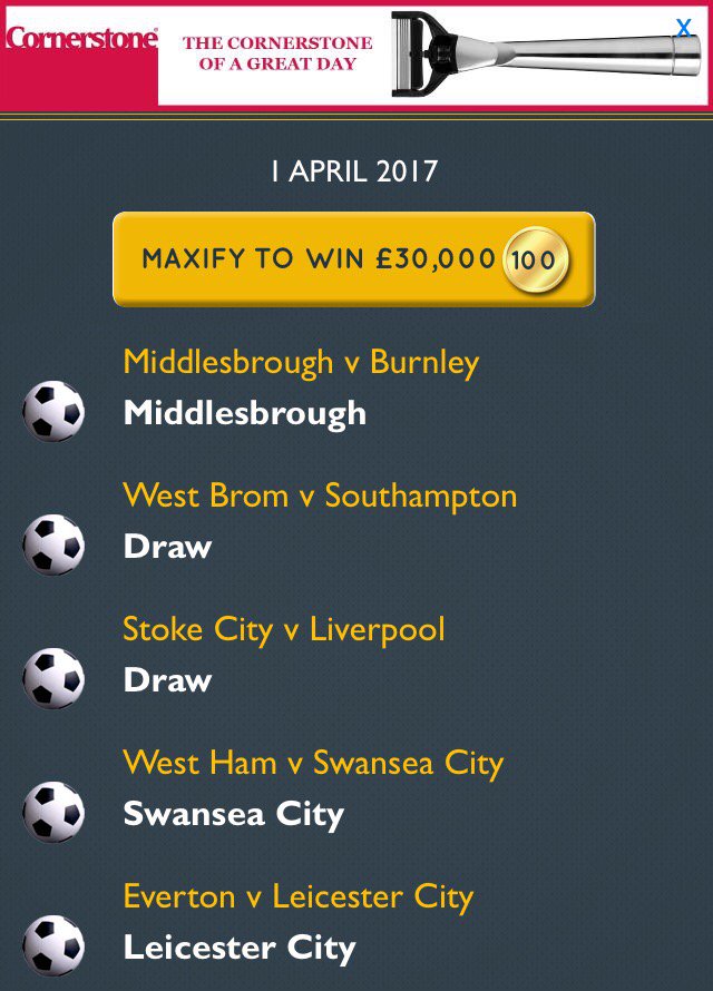 Darren Shaw (@shawery65) on Twitter photo See my #EPL predictions for <a href="/uMAXitFootball/">uMAXit Football</a>. Predict FREE & WIN weekly prizes & real cash bit.ly/1Mk6WNW See my #EPL predictions for <a href="/uMAXitFootball/">uMAXit Football</a>. Predict FREE & WIN weekly prizes & real cash bit.ly/1Mk6WNW