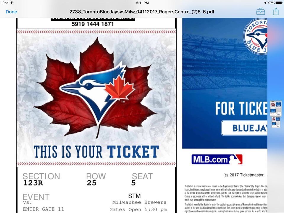 BlueJays. Opening Day kijiji.ca/v-tickets/city…