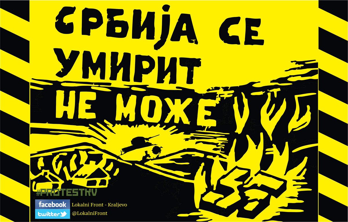 bagraubica's tweet photo. Uvek aktuelna.
#ProtestKV https://t.co/Uq39u6vwM2