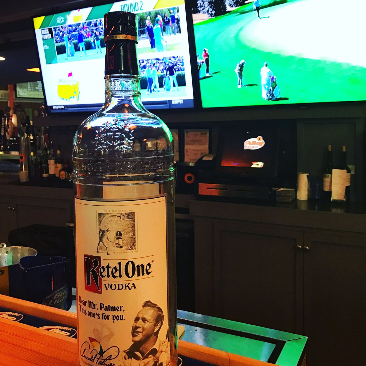 #TheMasters coverage is streaming & the @KetelOne #ArnoldPalmers are flowing. #MastersMenu rocking all weekend long.