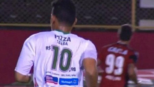 empireofthekop's tweet photo. Brazilian Serie D outfit Fluminense de Feira are advertising the local supermarket with their names and numbers.. 😂

GAME'S GONE https://t.co/FZFnLBF4N8