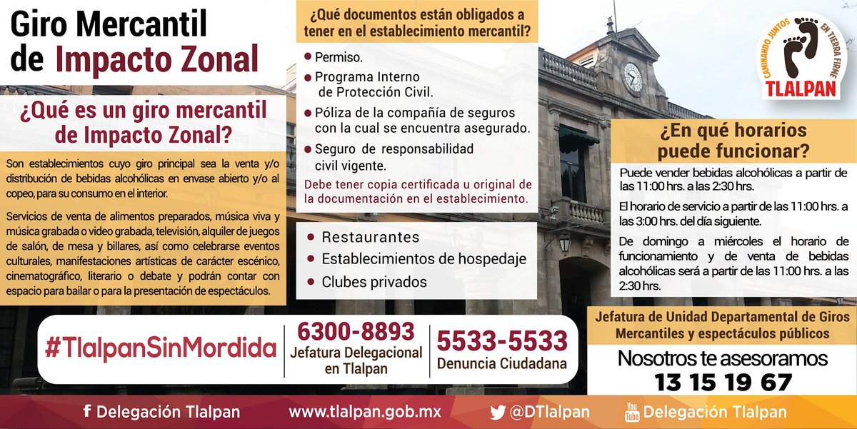 ¿Sabes qué es un giro mercantil de Impacto Zonal? 
Nosotros te asesoramos 
#TlalpanSinMordida