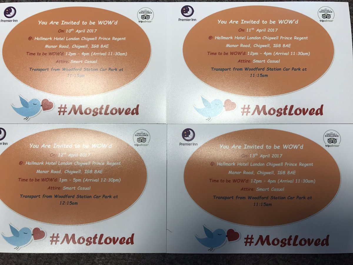 Looking forward to seeing u at the GuestExperience workshops next week <a href="/londoncitypi/">London Central North</a> area 🙌🏼 ThankU <a href="/3prash/">Prash</a> for the gr8 invites 😊#mostloved