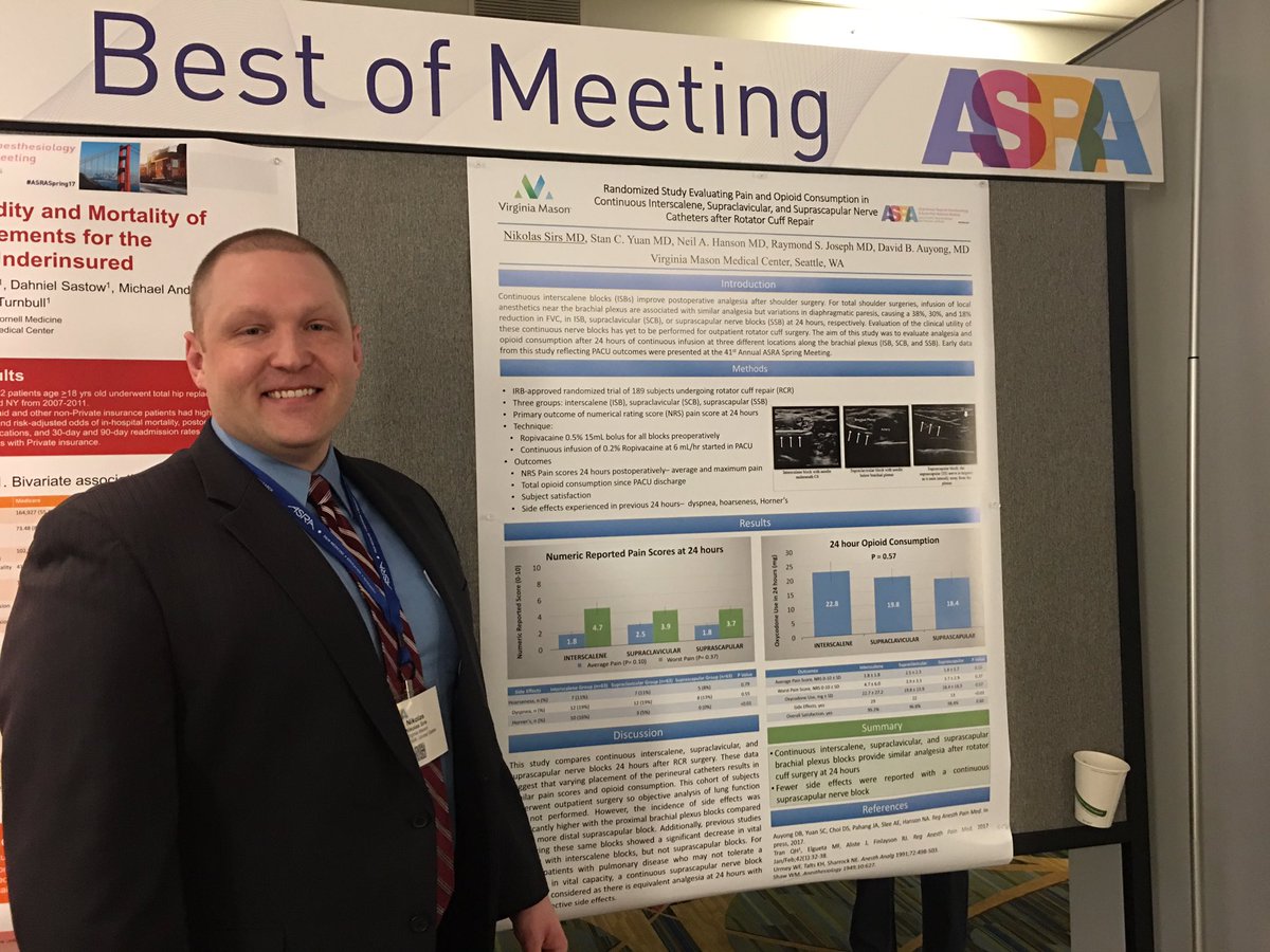 VMFHealth's tweet photo. RT @DanWarrenMD: Outstanding support from @VirginiaMason team for @NikolasSirs presenting abstract #ASRASpring17. https://t.co/DbKEbY8a5m