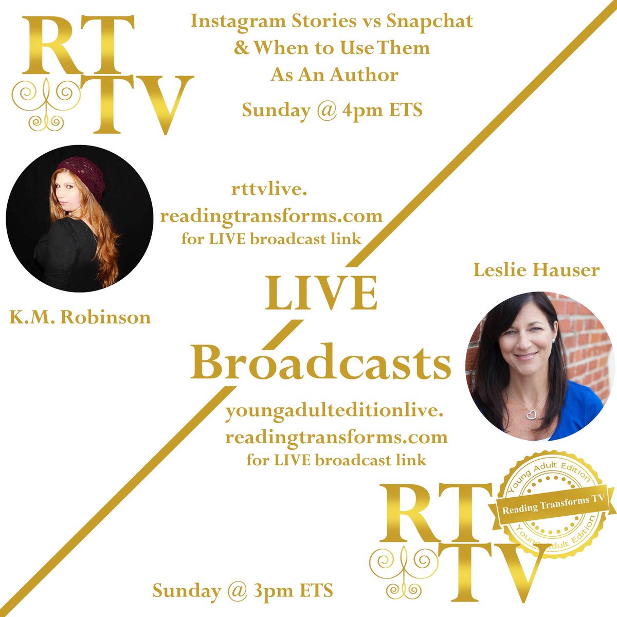 readngtransform's tweet image. IG Stories vs Snapchat for authors after @LHauser27 joins us on #YAE this weekend! 
#amwriting #amreading #bookish