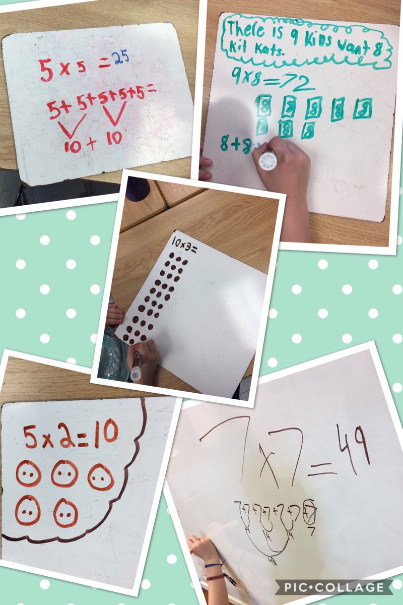 MissStickley's tweet image. We&apos;re practicing our multiplication strategies! #sccdsb #Grade3Math