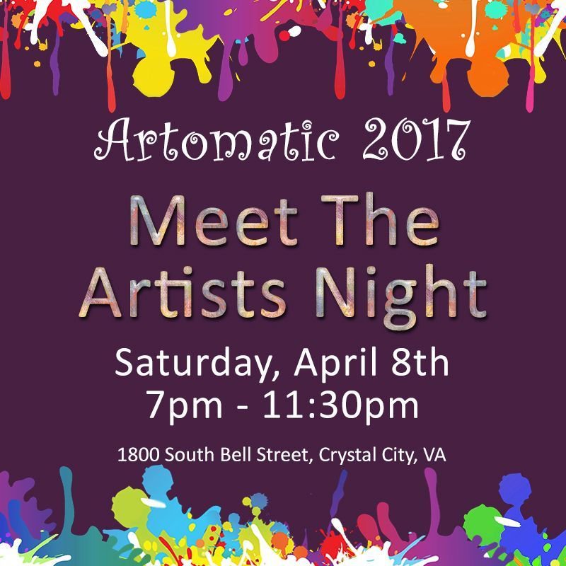 artomatic's tweet photo. Meet the #Artists Night is this Saturday. Come out &amp; meet the #creative forces behind your favorite works of art. https://t.co/dXxEcnOh28