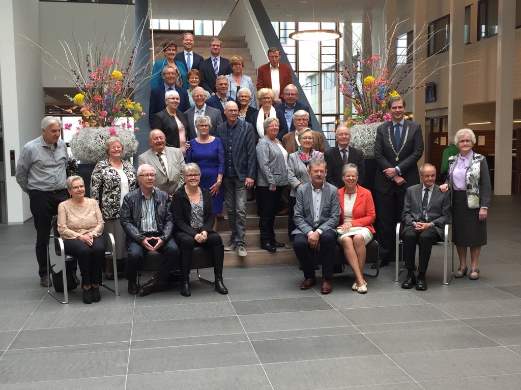 Vanmiddag ontvangt het college van B&amp;W weer de 50- en 55-jarige huwelijksjubilarissen. Van harte allemaal!