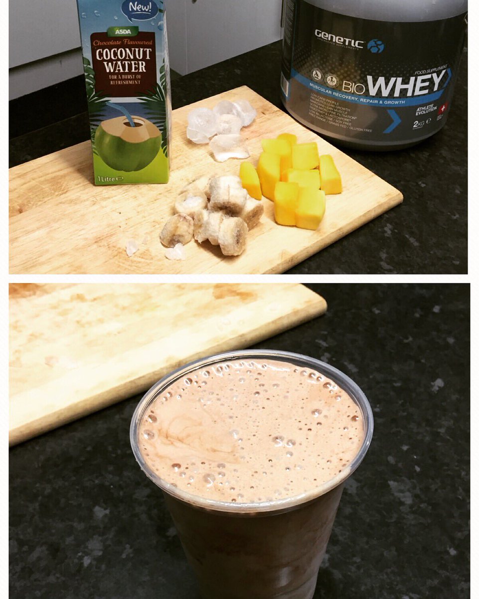 Ross_Kotzi's tweet photo. Post Fri-YAY HIIT demolition recovery shake - 300kcals, 30g protein, 35g carbs, 2g fat &amp; plenty of electrolytes! https://t.co/j2oT00IH0v