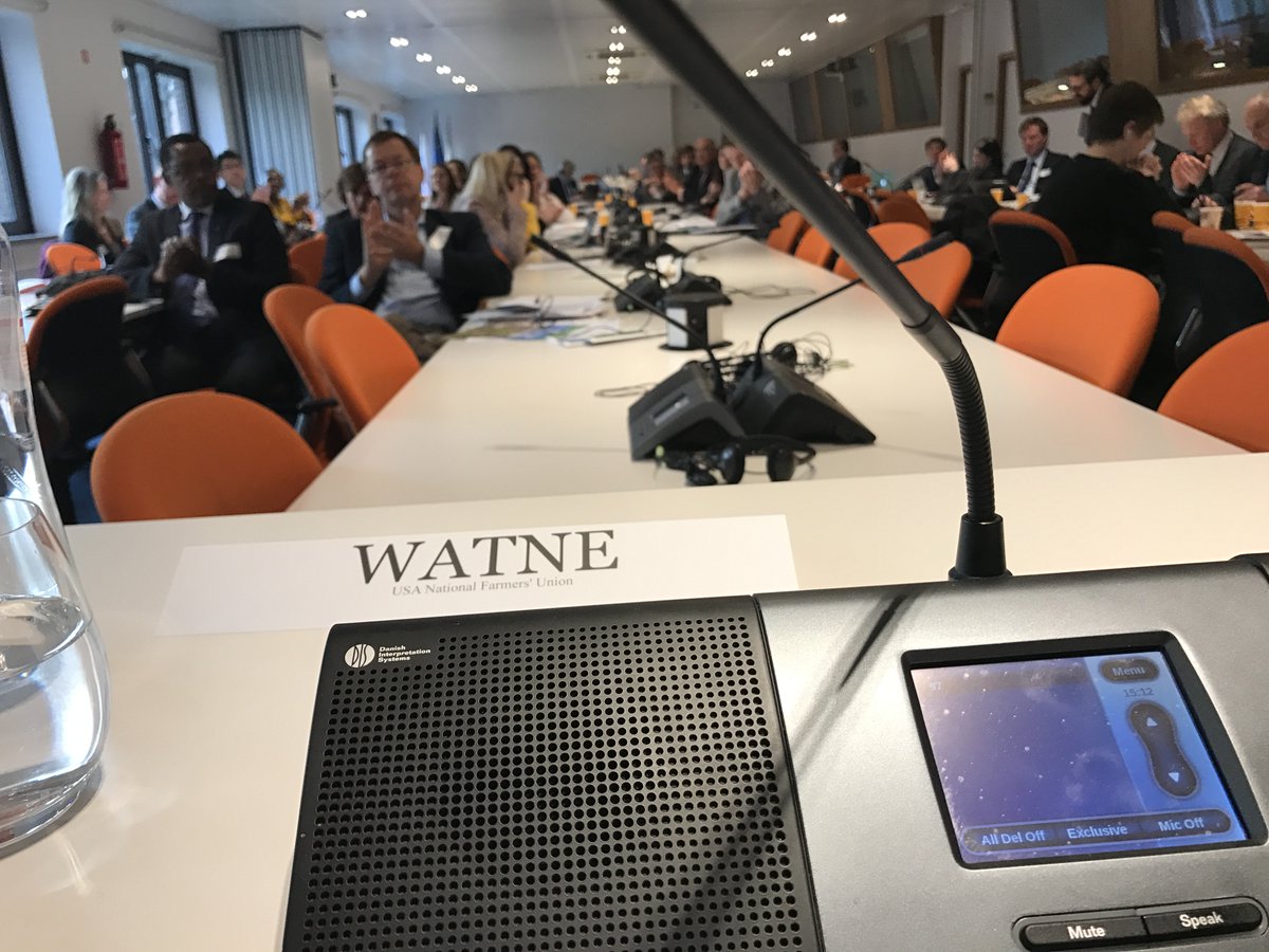 Just finished presentation at Copa Cogeca (Brussels) and WFO.  Great discussion Food Security, Family farms role and farm and ranch profits.