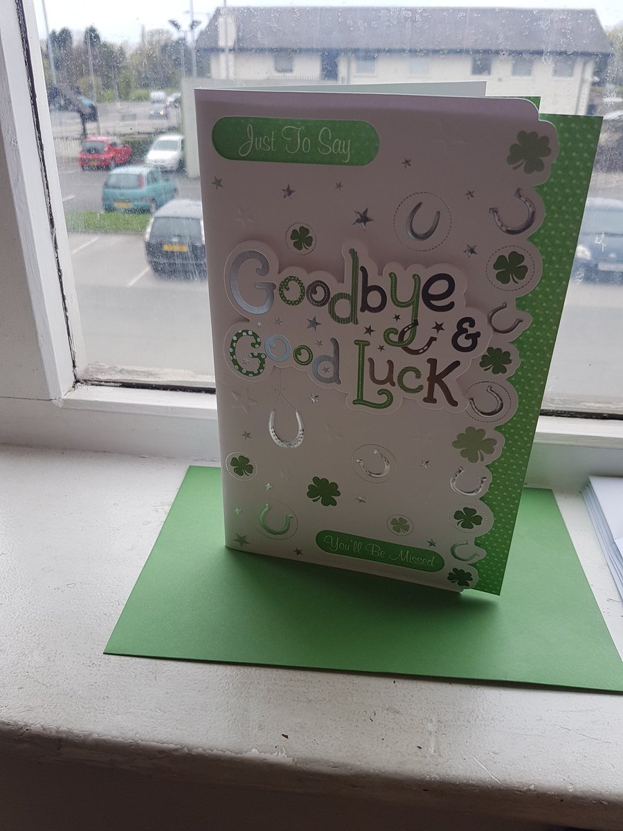 My last few days in Tesco got my first goodbye card from a lovely customers thankyou Tesco for the past 6 years years. #onwardsandupwards.