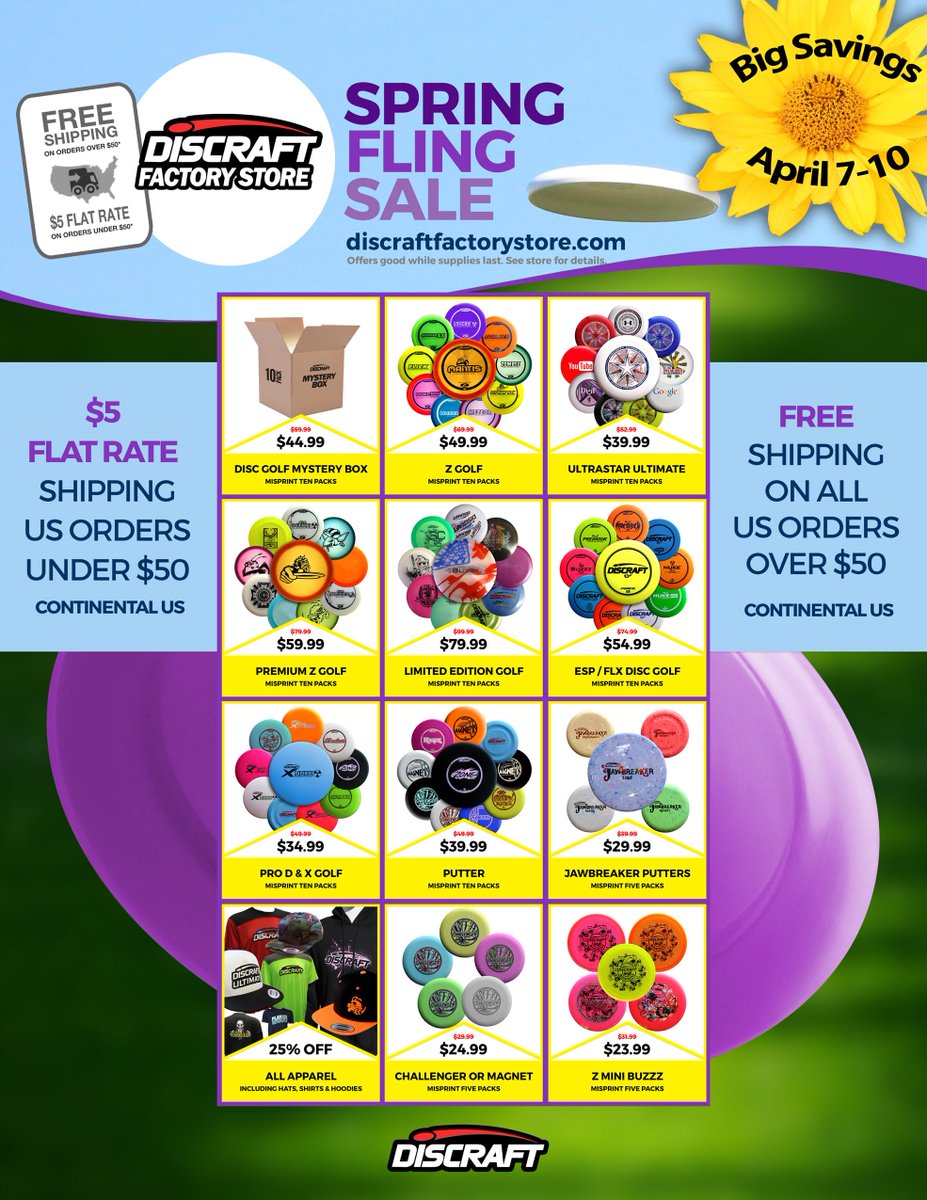 DiscraftFS's tweet image. Here are just some of this deals you'll find thru Monday at discraftfactorystore.com/collections/sp…