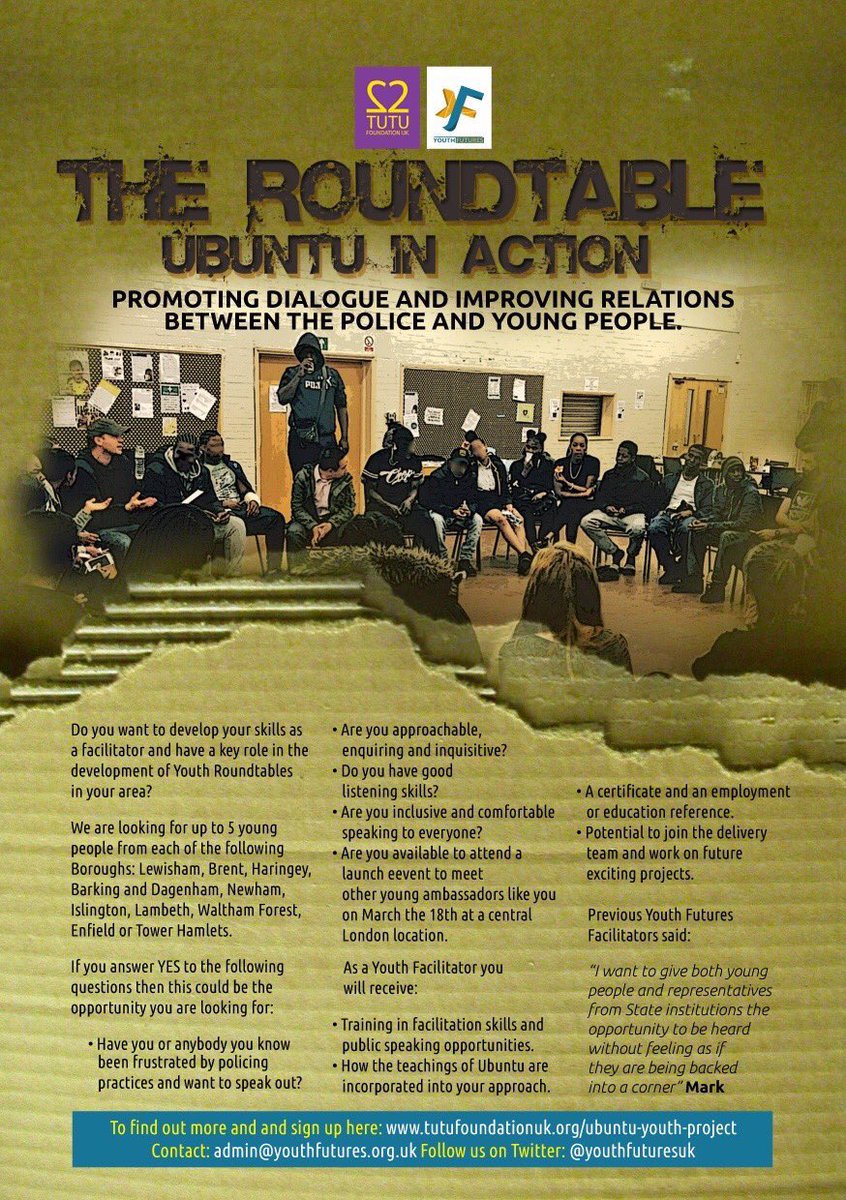 Juvenis's tweet photo. #UbuntuInAction - Promoting dialogue and improving relations between police and young people... #CommunityOverConflict #InvestInYouthWork RT https://t.co/Y6K0HqP6il