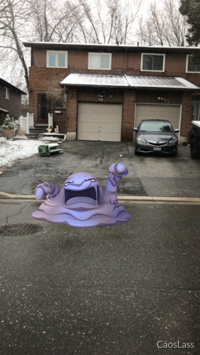 PGOScarborough's tweet photo. Isn't he beautiful?! Wild caught 1940 cp #muk #PokemonGo #PokemongoTO https://t.co/Ij3VdGOrrf