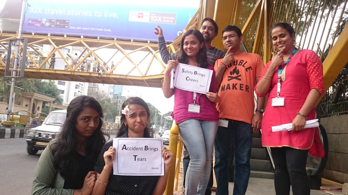 Harshitha0315's tweet photo. #BeSafe @DCPTrEastBCP #selfieONskywalk @BoschGlobal https://t.co/QeC51uWjgO