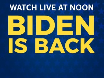 Can't make the #BidenisBack event at noon on The Green today? Watch it live at udel.edu/udlive