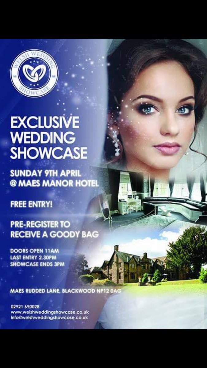 Perfectdaycar's tweet photo. **WEDDING FAYRE**

This SUNDAY 9th APRIL!! 
@MaesManorHotel with @WelshWeddingSC 

Come and see us!! #weddingfayre  #perfectday #weddingcar https://t.co/R81mWeHw5v