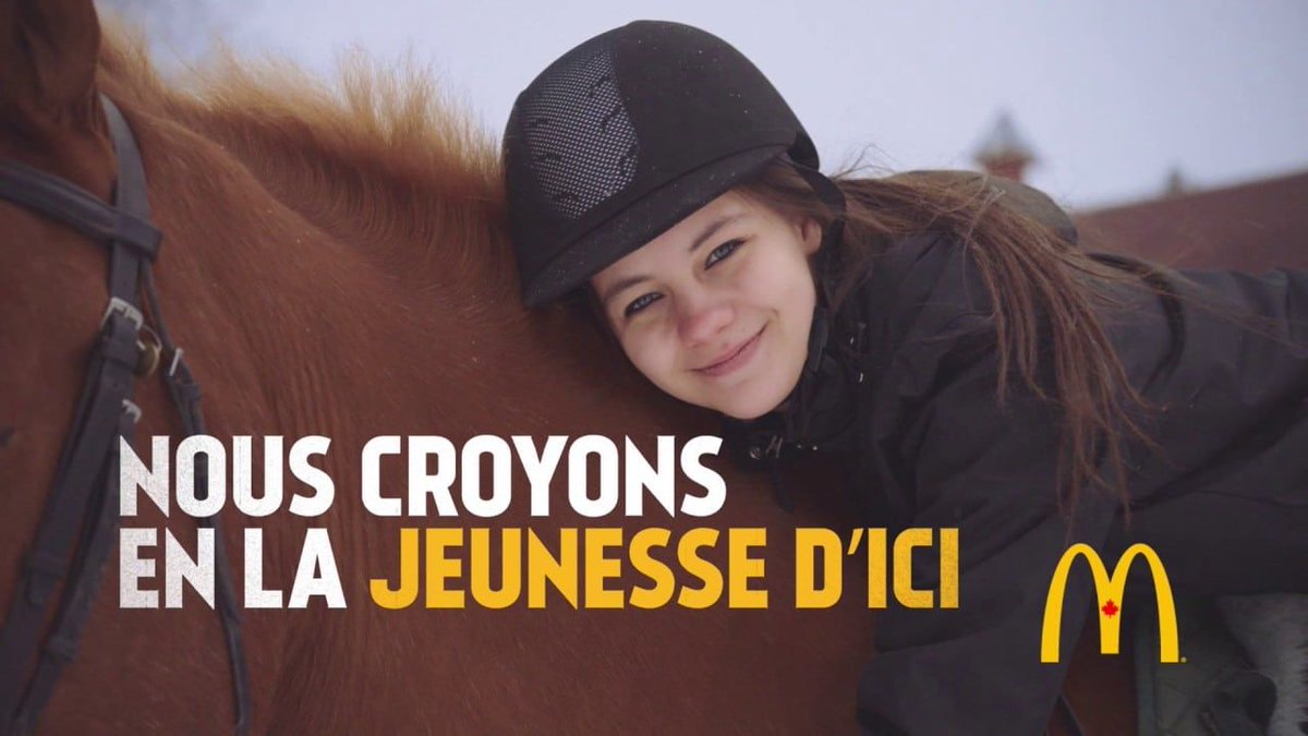Journalatheme's tweet photo. RT /  McDonald&amp;#39;s Canada croit en la jeunesse d’ici COSSETTEfr https://t.co/0JrQWDE4kv https://t.co/WYYtMm2S6r #media
 par @Actus_Quebec