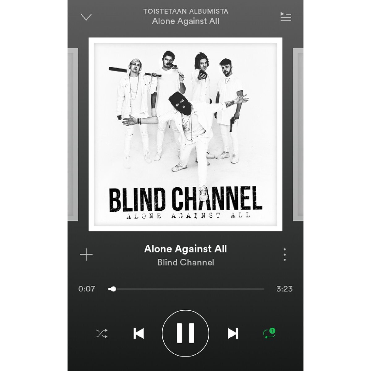 laurakahilainen's tweet photo. Proud of these guys 🔥 Tää on kova. #aloneagainstall @BlindChannelFIN https://t.co/B6ejyjGJoi