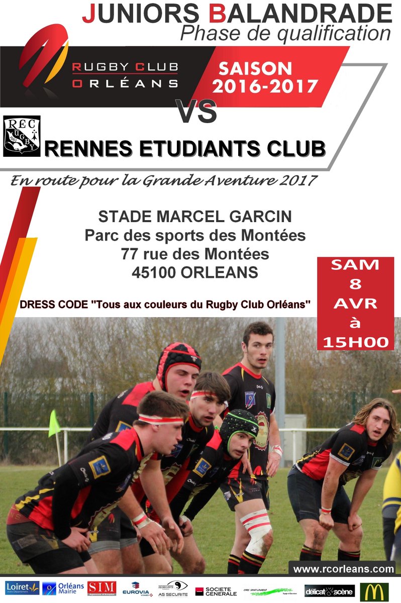 Les matchs du samedi 8 avril !
Venez nombreux soutenir nos jeunes !!!!
#GoRco