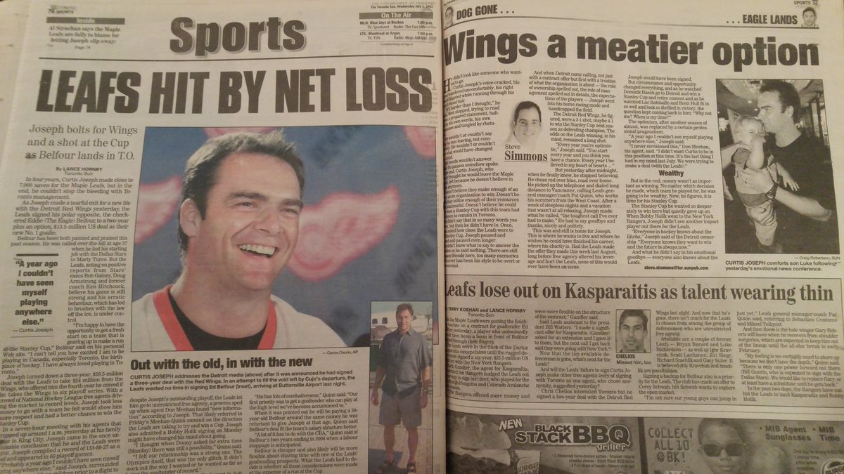 Ark_eh's tweet image. Still the saddest day of my life as a Leafs fan.
The day @Cujo left town.