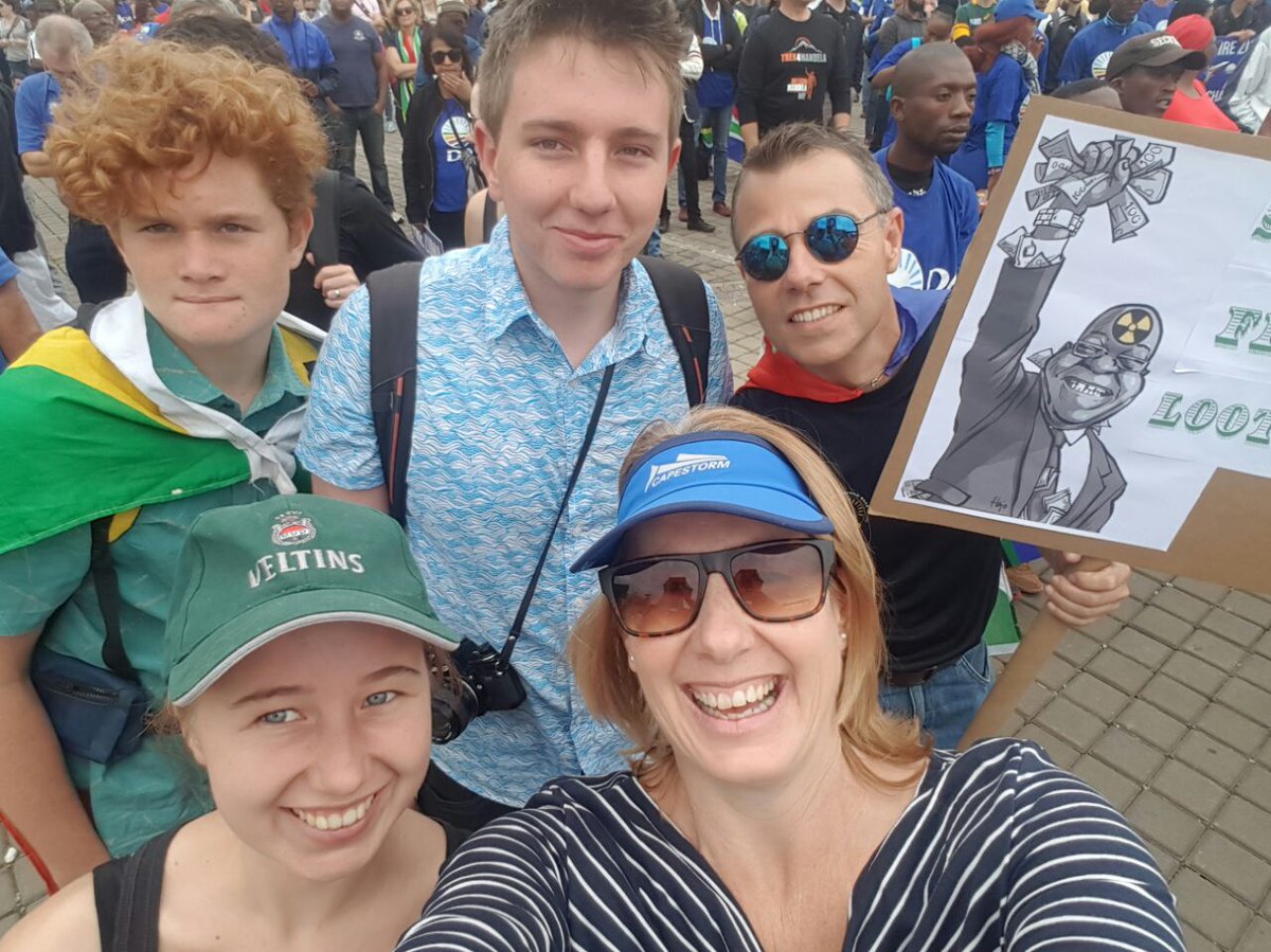 Amazing to see South Africans from all walks of life uniting for a common purpose: #ZumaMustGo #ProudToBeSouthAfrican