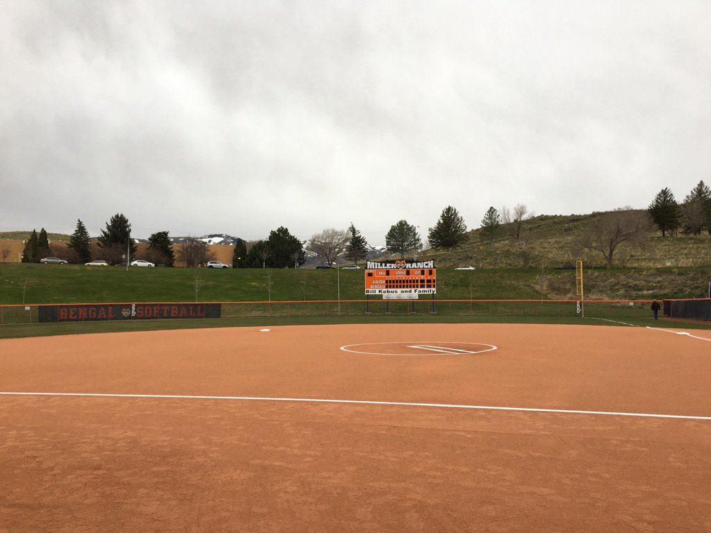 Rain holding off so far for Idaho State softball today. Grounds crew doing a nice job as always.