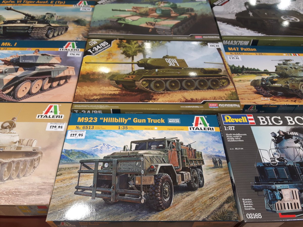 GAMESnMOREWigan's tweet photo. #ModelKits in Stock. You prefer #Tanks or #Planes? #Wigan #ModelShop #Models #Kits #Standish #Orrel #Bryn #Skem #Paints #Glue https://t.co/iLMpCospqa