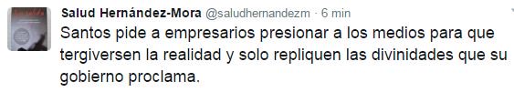 MargaritaRepo's tweet photo. Vergonzante para una sociedad que el presidente no sea capaz de hacer su trabajo y culpe a los medios de su desgracia. Santos RENUNCIE https://t.co/Ocq1ljAQ6E