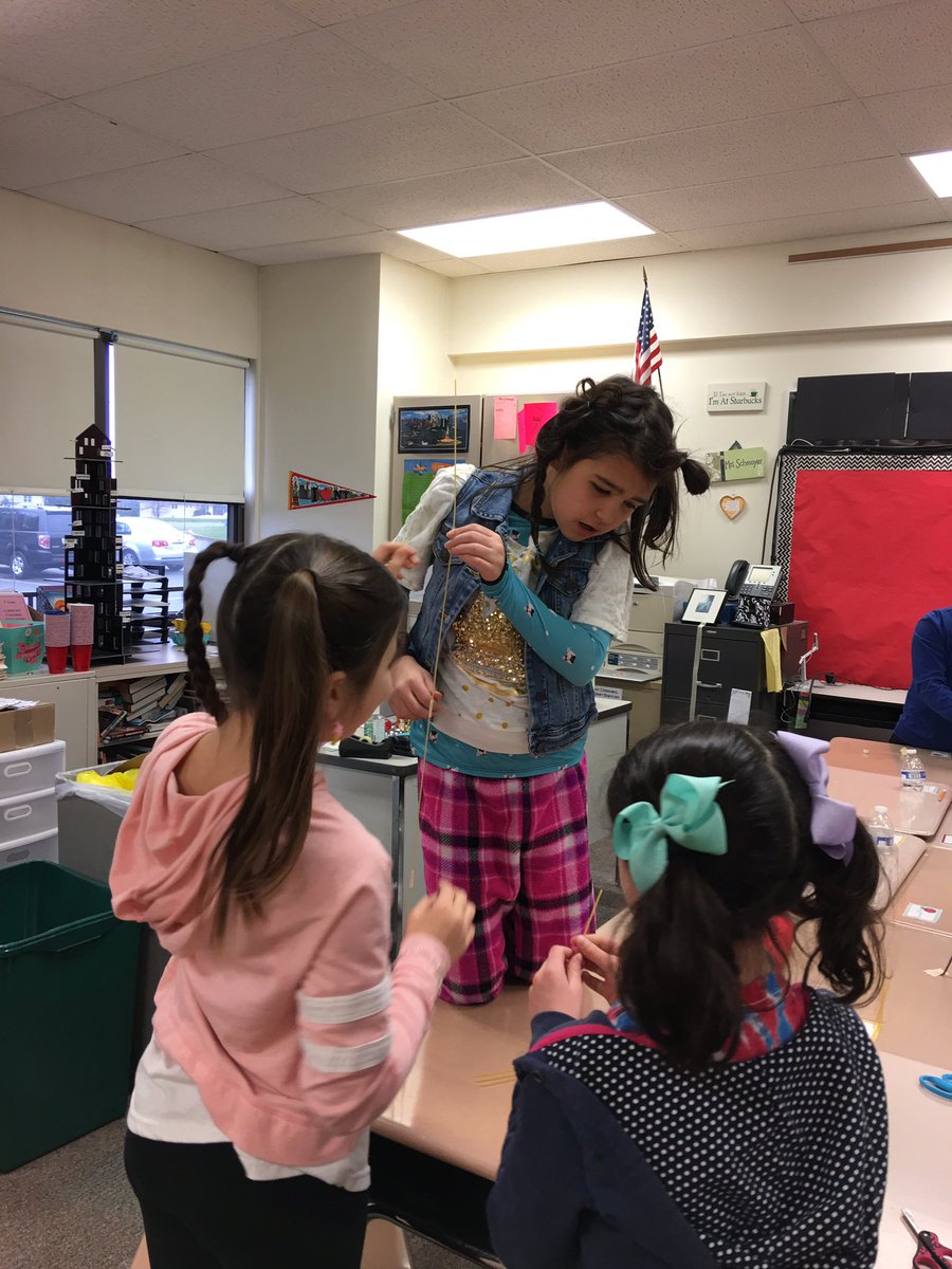 STEM challenges in Room 146 today--and wacky dress up day too!