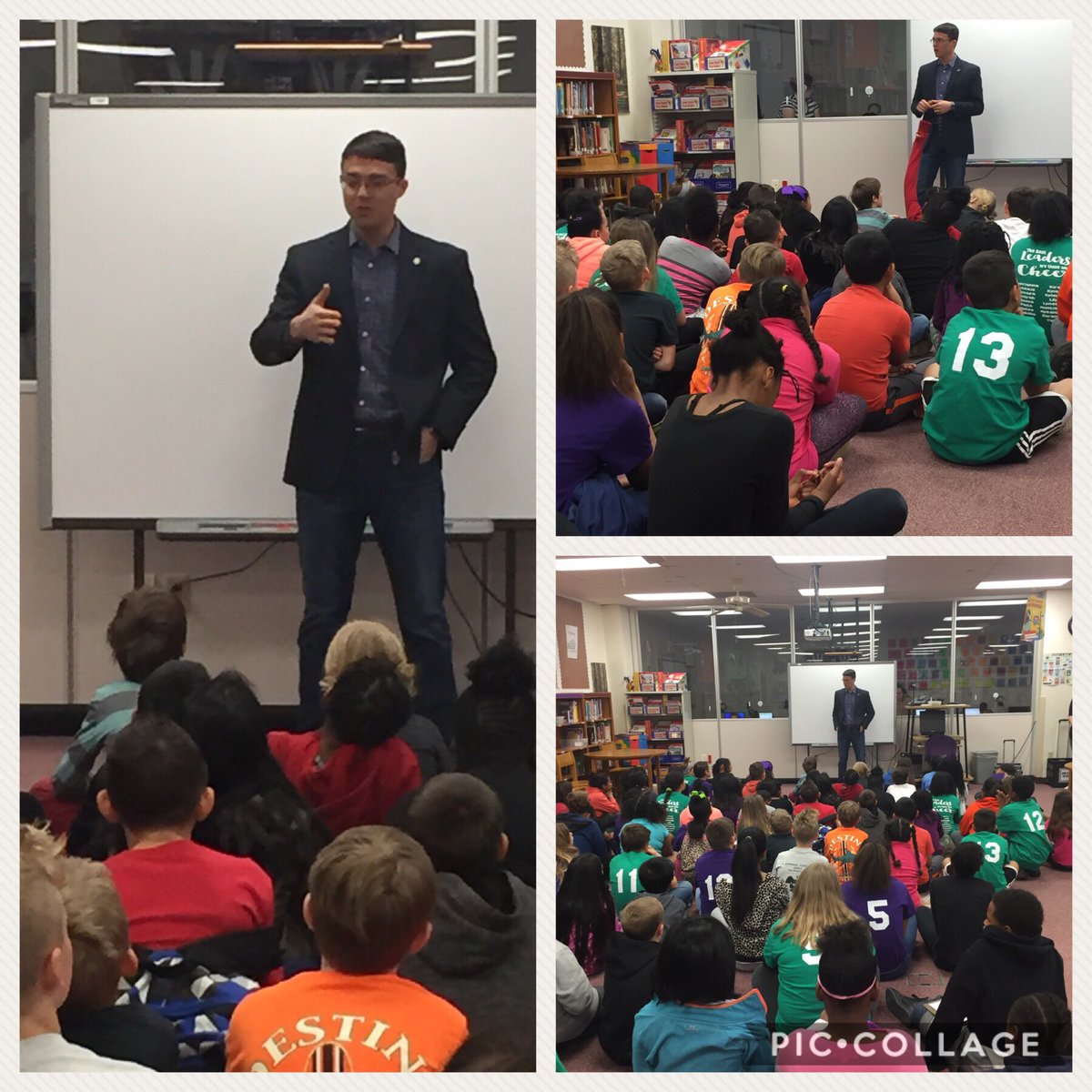 TeamJones221's tweet photo. Thank you @Kip_Kendrick for teaching us about the government! Best student question: Can you pay our teachers more? 🤣🤞🏻 https://t.co/MyiNkRFe9Y