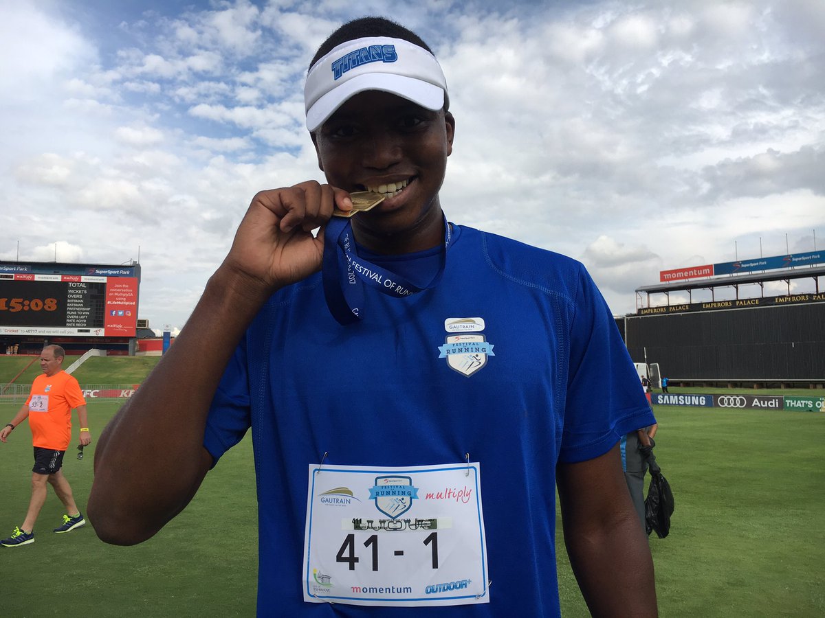 Titans_Cricket's tweet photo. Multiply Titans adding another winner's medal to the collection #GautrainRun #CelebRun https://t.co/M5OBO1x78C
