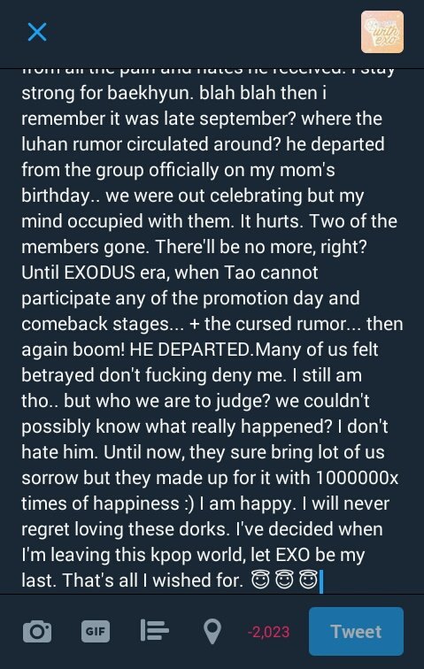 exlavisho's tweet photo. when I first stan exo until now... don't read if you don't want haha i just feel the need to share lmao #5YearswithEXO #엑소5래도룩 https://t.co/y8Wr4WWH0L