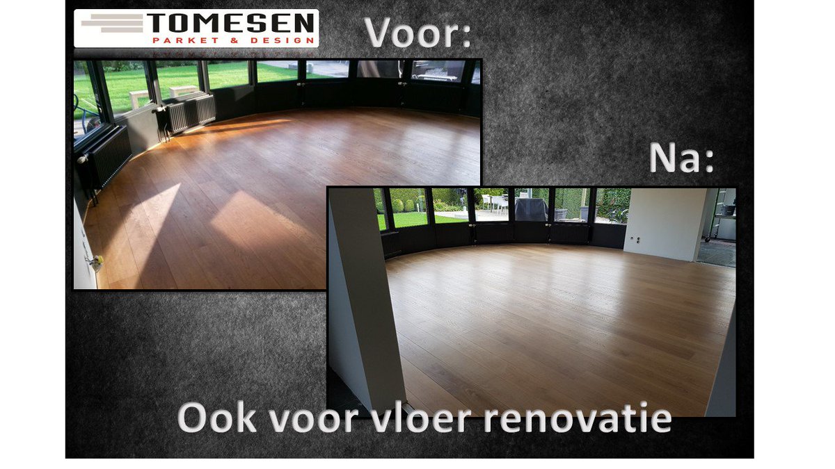 Van de week opgeleverd. Massief eiken omgetoverd van "klassiek" geel naar licht en modern. <a href="/TomesenParket/">Tomesen Parket</a> &amp; Design ook voor vloer renovatie.