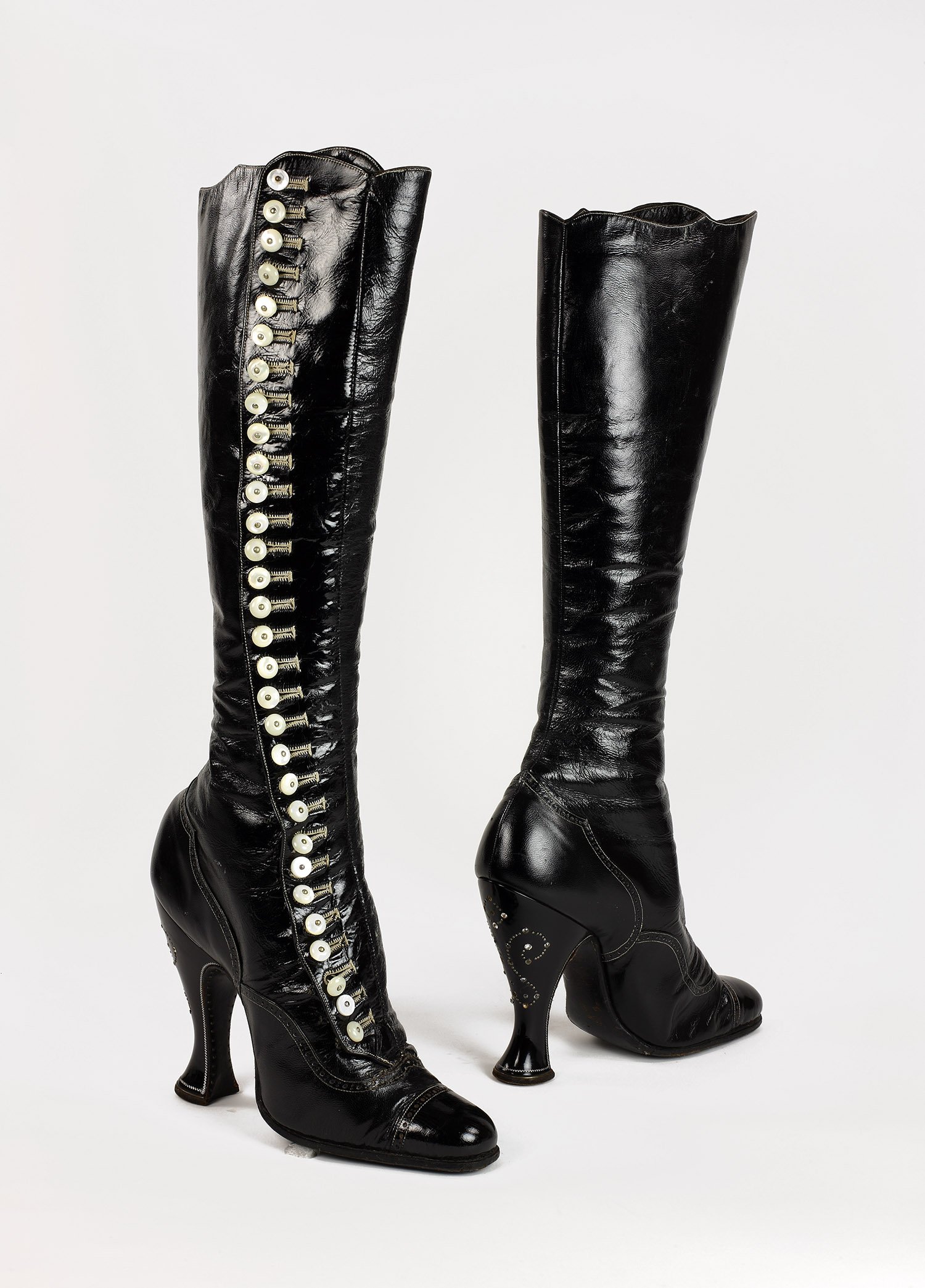 High button boots clearance