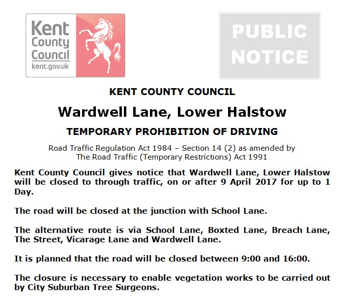 KentHighways's tweet photo. Lower Halstow, Wardwell Lane. Closed j/w School Lane on 9th April for 1 day (09:00-16:00) for vegetation works: https://t.co/i9ybSNJmI6 https://t.co/nnuhCug1mx