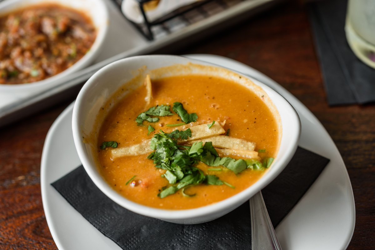 LocalTaco's tweet photo. Hot Chicken Tortilla soup with crunchy tortilla strips and fresh cilantro. #eatlocal #deliciousandfresh https://t.co/r1kHEsaNYD