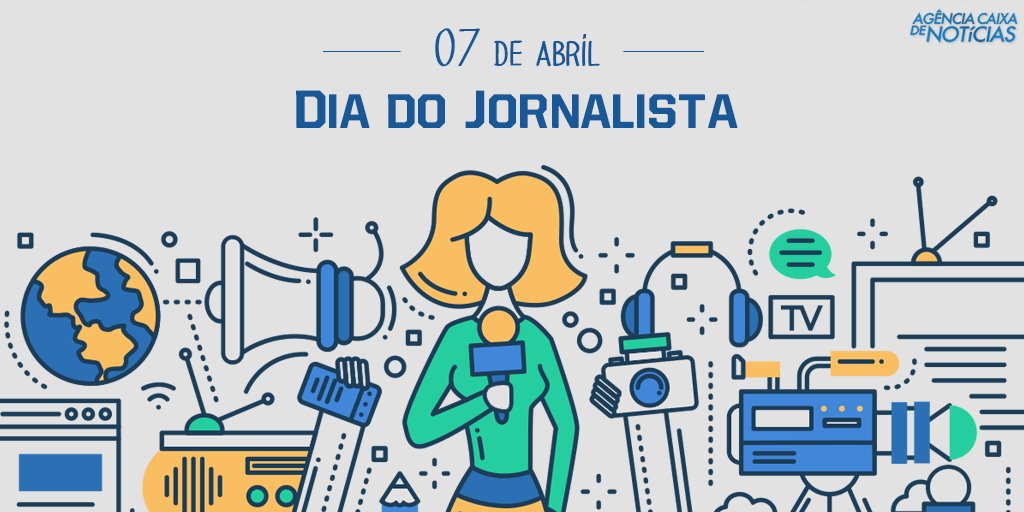 CAIXANoticias's tweet photo. #Avidapede boas notícias! A @Caixa parabeniza todos os profissionais da comunicação. #DiadoJornalista https://t.co/tAVT1jvHis