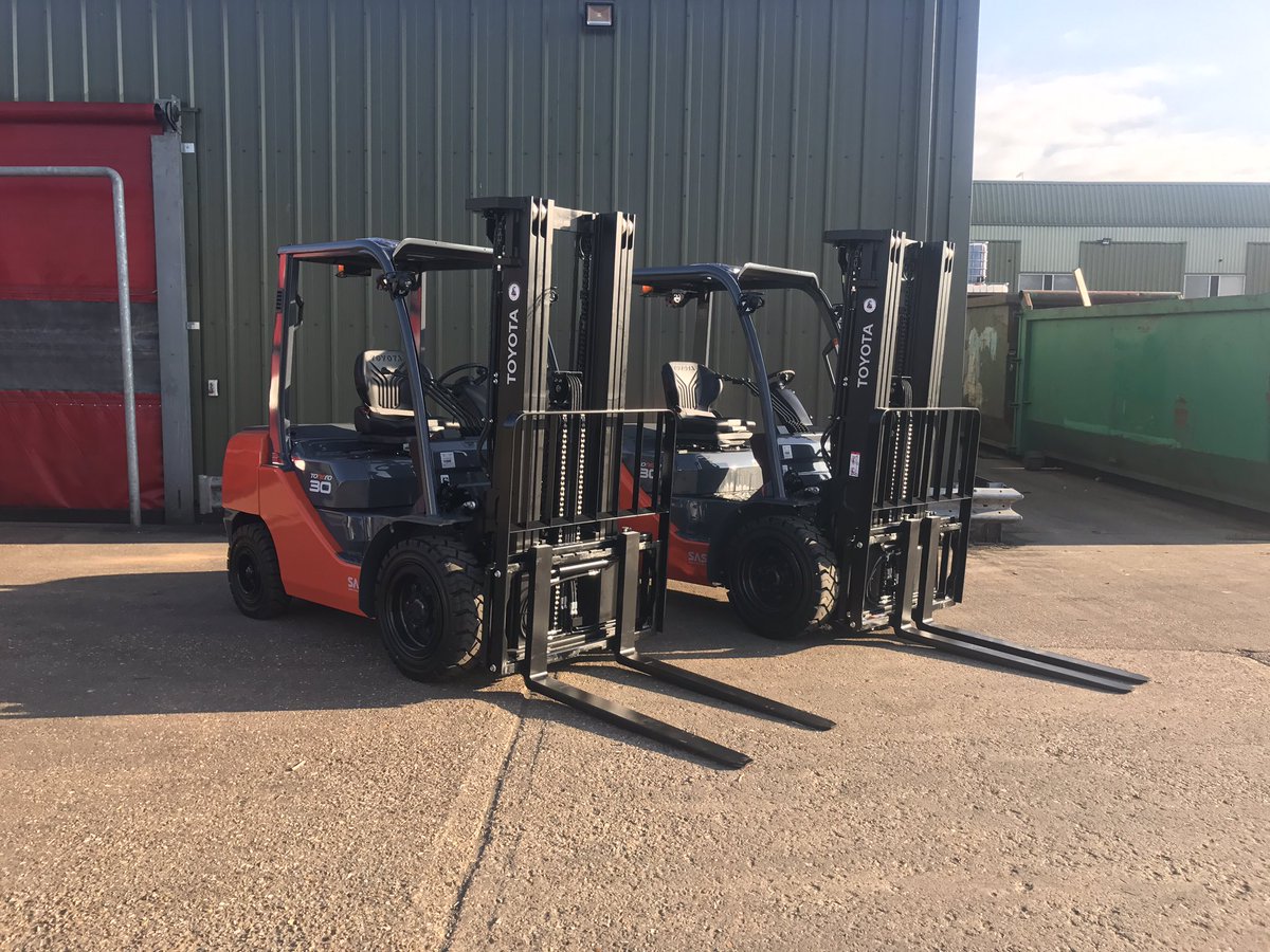 Added to are fleet today Two 3.0 2017 Toyota forklift